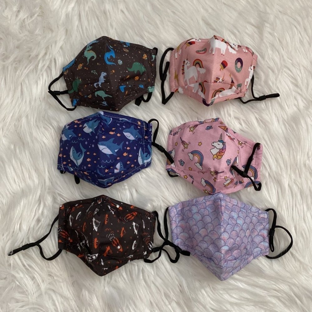 Little Kid’s Reusable Face Mask, 6 pack